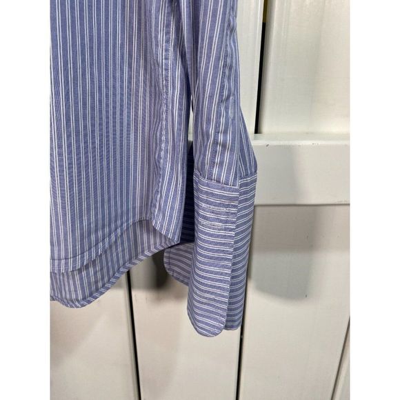 Gieves & Hawkes  Men's Double Cuff Classic Fit Dress Shirt Stripped Purple 15.5 - Picture 4 of 5